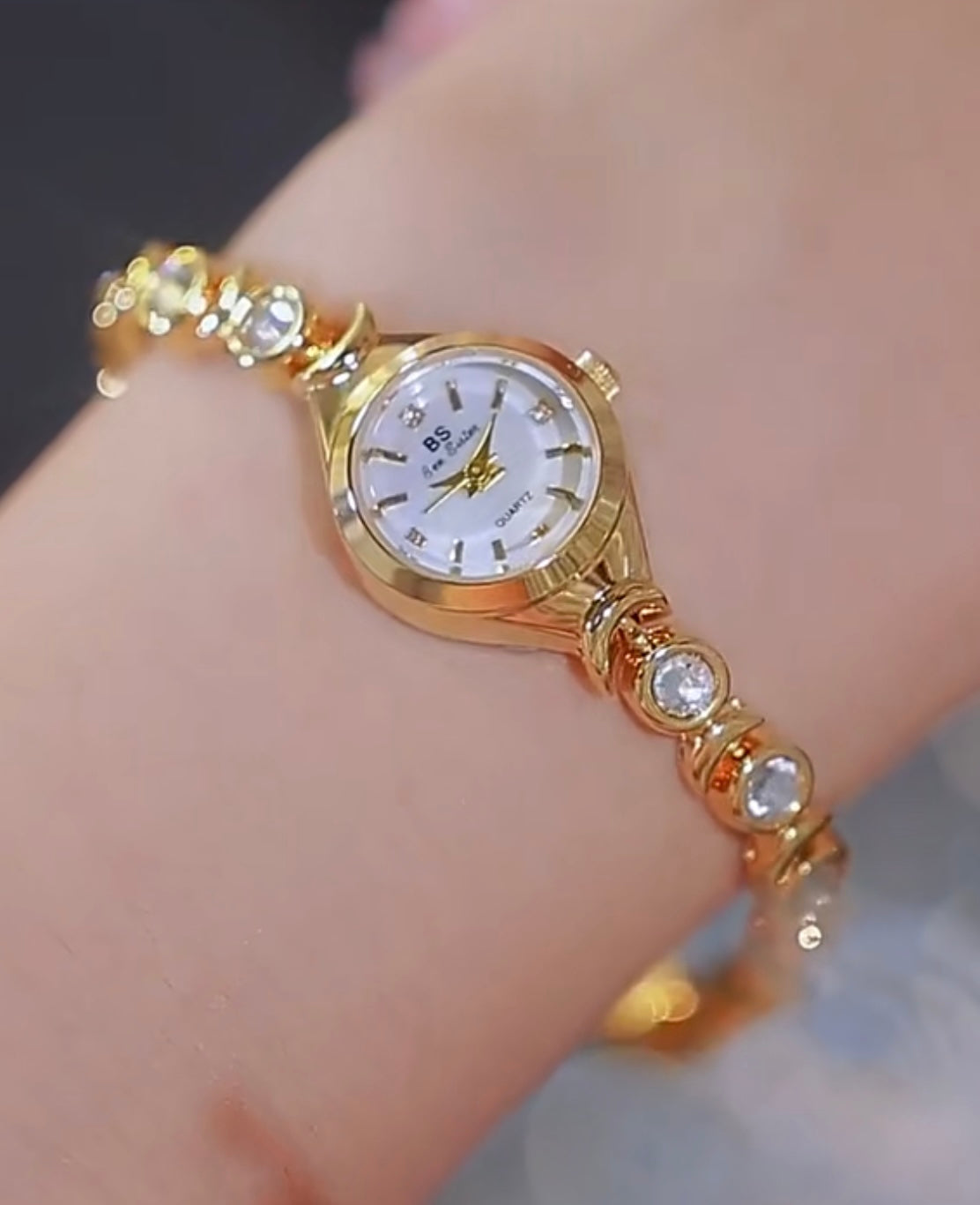 Golden Crystal Watch